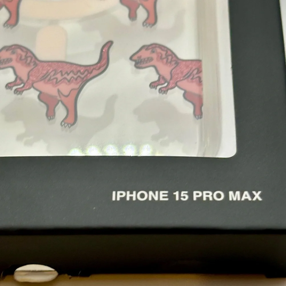 Coach Dinosaur Print Case IPhone 15 Pro Max- protective mag safe case